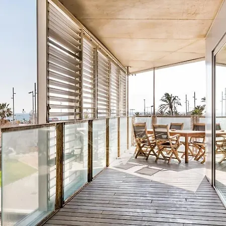 Beachfront With Terrace For 8 Apartment *